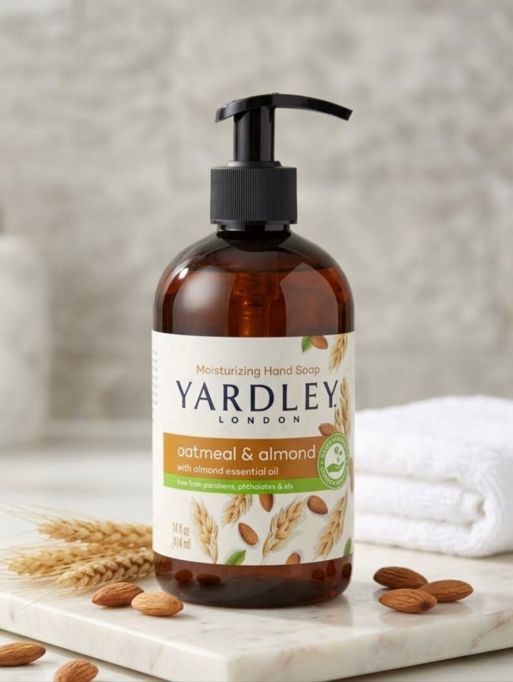 Yardley London Oatmeal & Almond Moisturizing Hand Soap - Brown